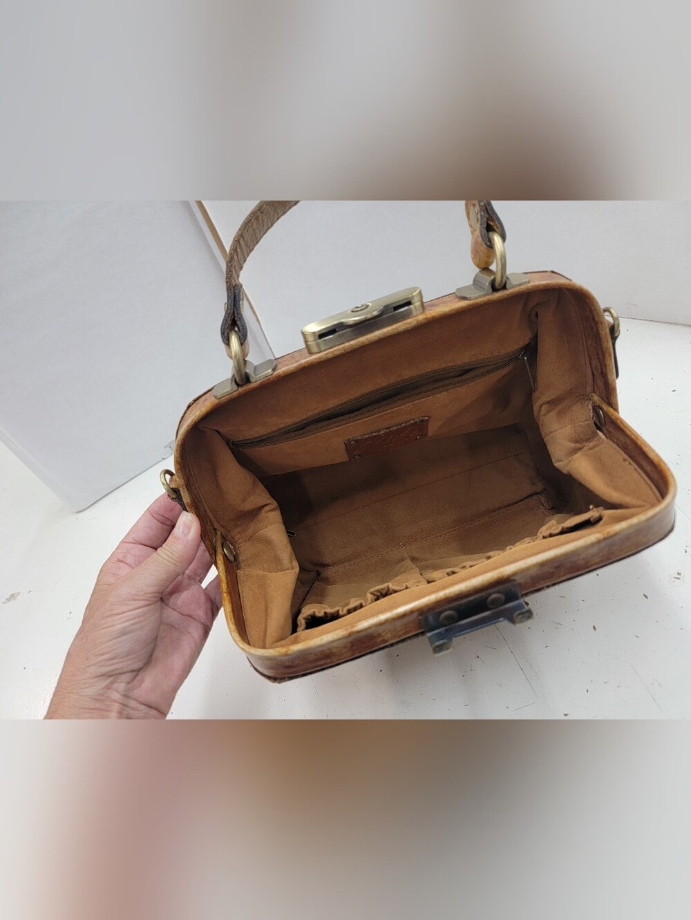 Patricia Nash Tooled Gracchi Satchel Bag - Picture 8 of 11